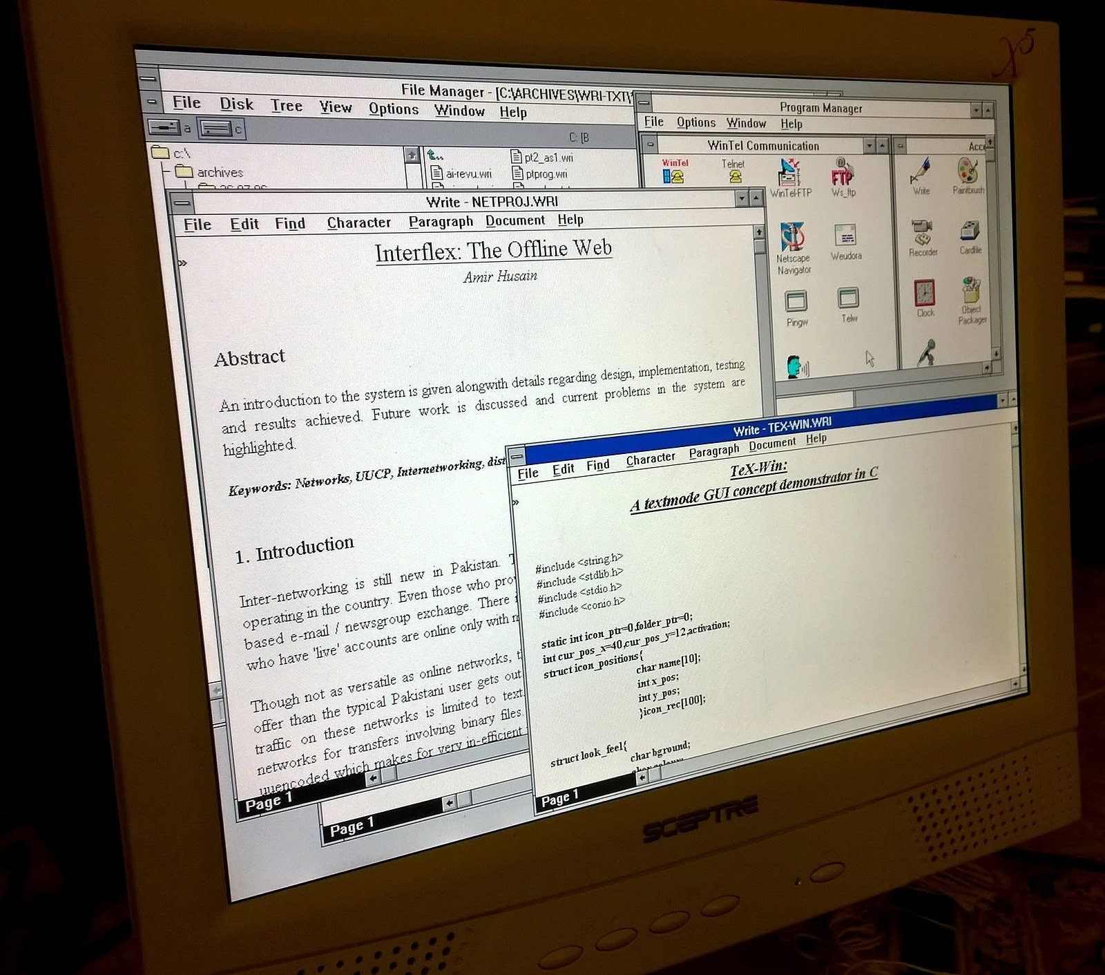 Interflex running on a Gateway 486