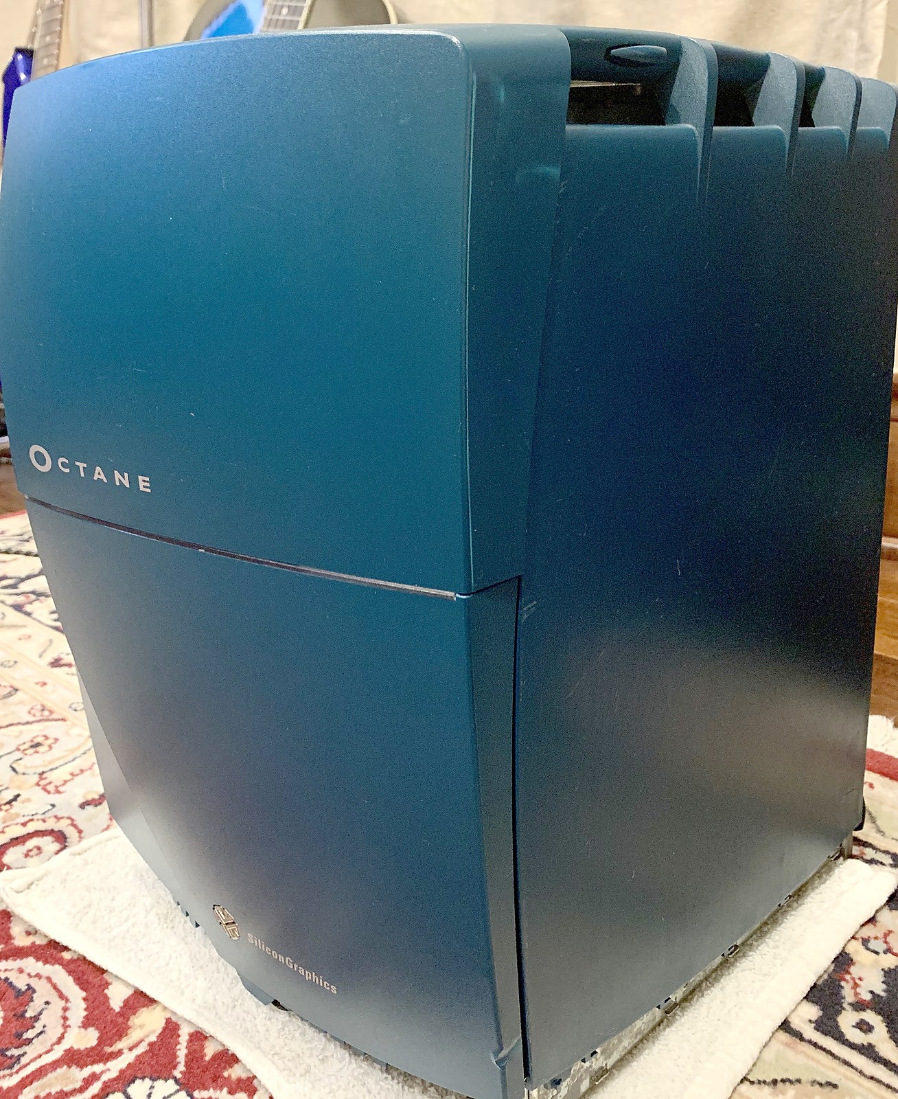 From the side.